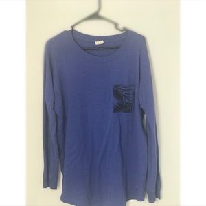 PINK blue pocket long sleeve💙